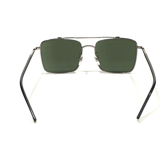 GUCCI AVIATOR SQUARE WEB SUNGLASSES -Black / Ruthenium / Green -NEW WITH CASE - Picture 3 of 12